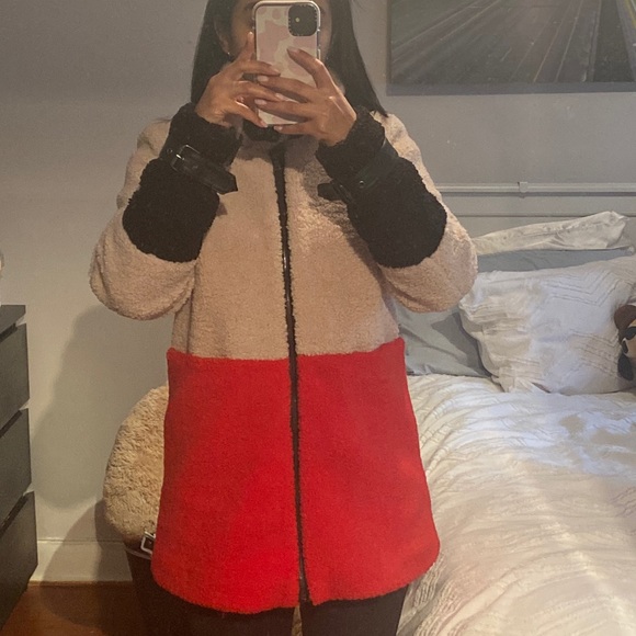 Color block sherpa coat - Only brand - size XS - Picture 2 of 9